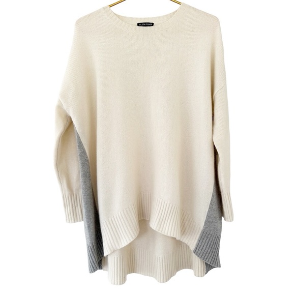 Eileen Fisher • Cashmere Colorblock Oversized Sweater